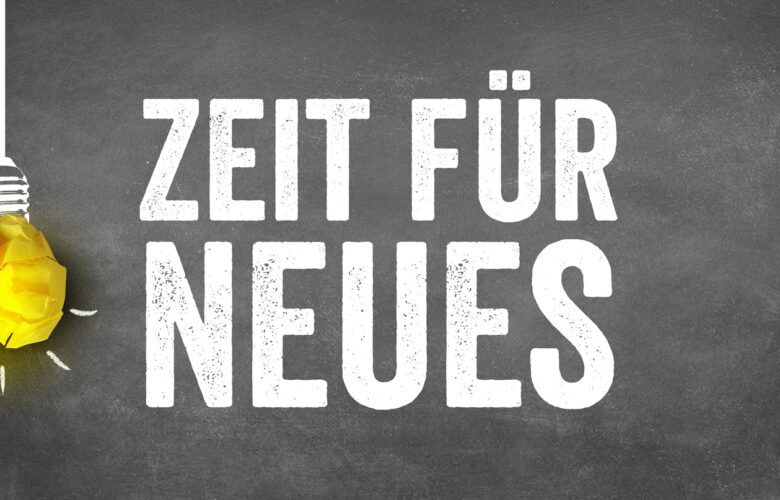 Tafelgrafik mit Motivationsspruch fuer neue Impulse | Schreckschusspistole